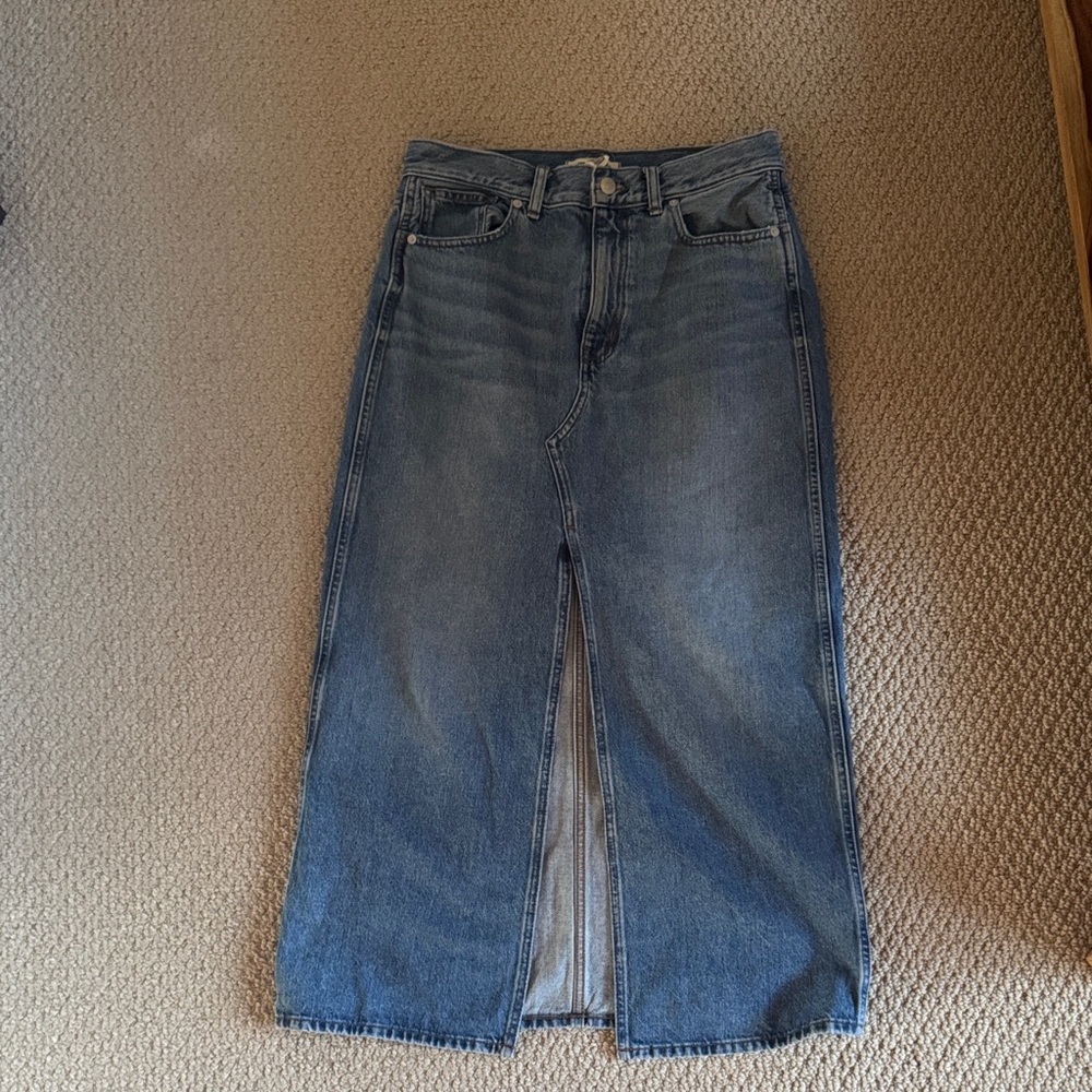 Madewell A-Line Blue Denim Skirt